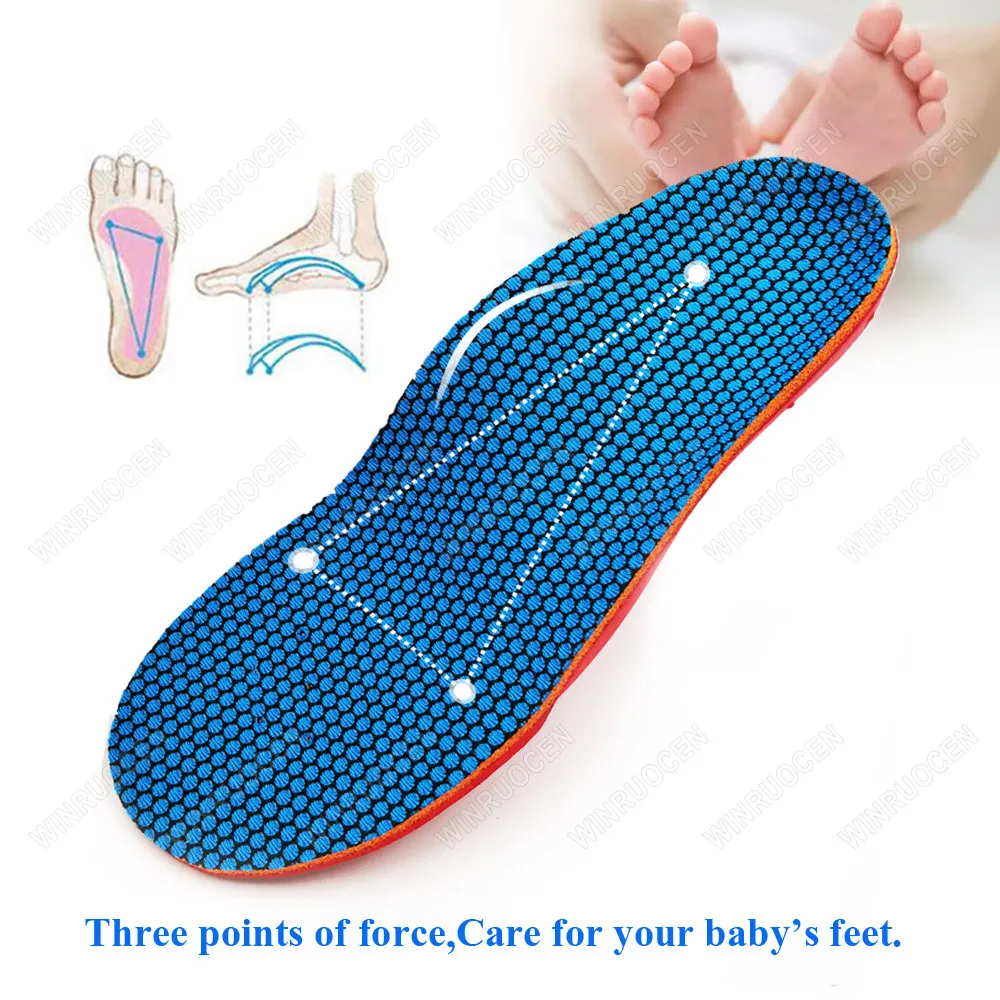 Picture 5: 1/2 Pairs Kids Flat Feet Orthotic Insoles Arch Support Plantar Fasciitis Heel Pain Relief for Children WINRUOCEN