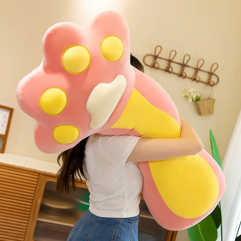 Large Cute Paw Shape Plush Pillow Soft Hugging Cushion Stuffed Cute Toys Sleeping Sofa Bed Decor for Kids Girls Birthday Gift