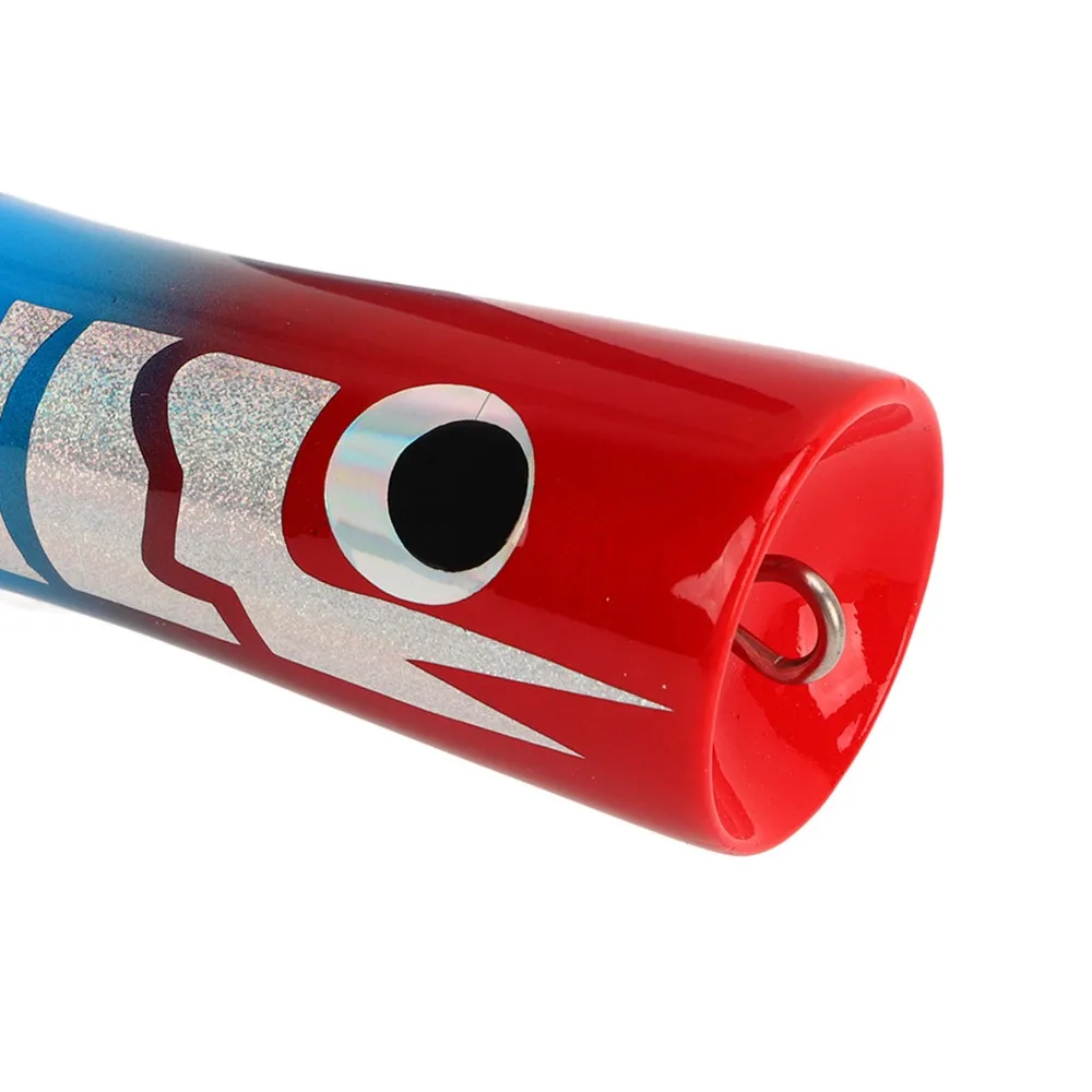 Señuelo de Pesca Tipo Popper de Madera Resistente de 18 cm, Colores Reflectantes, Popper de Madera de Tilo, Popper GT, Pesca de Lubina