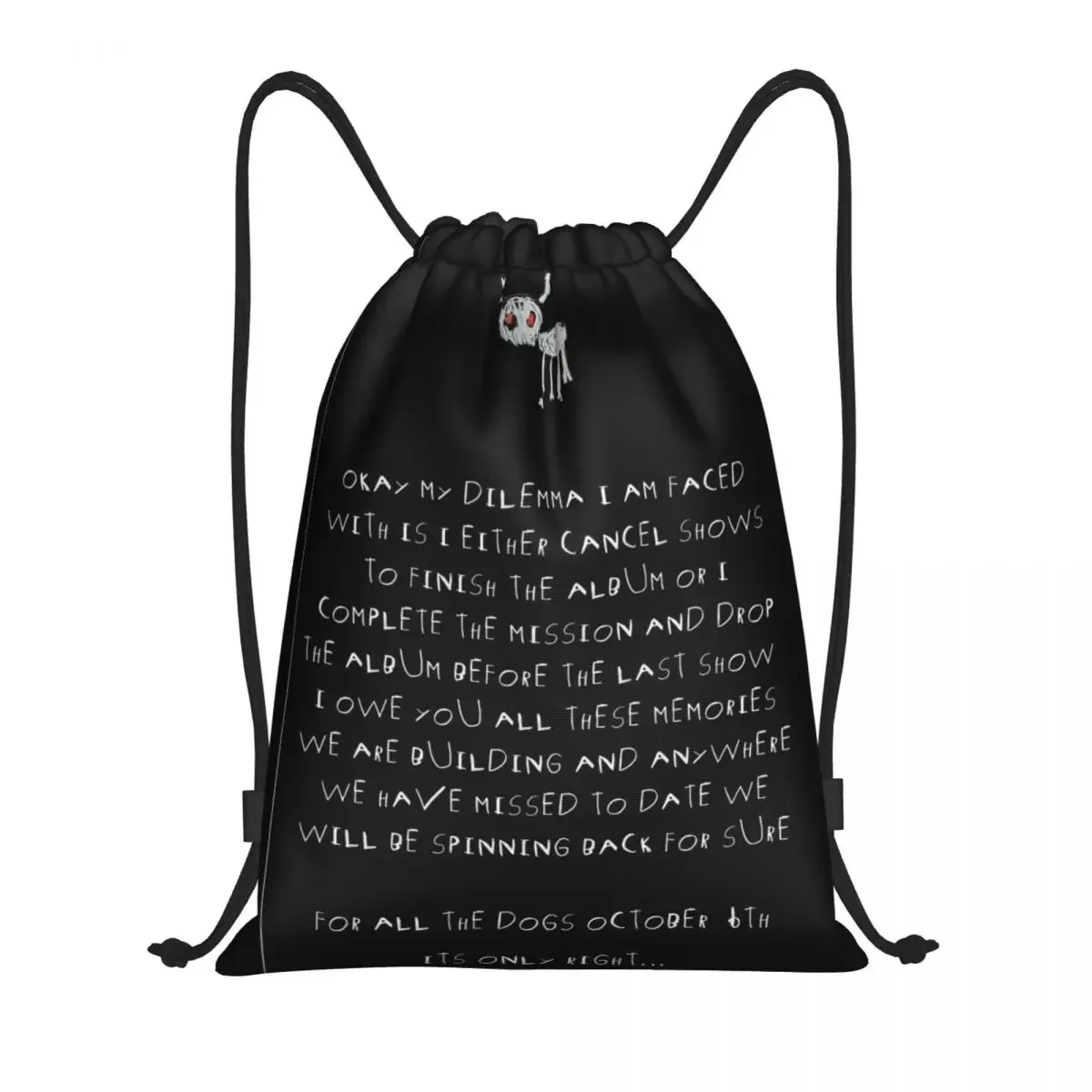 Drake For All The Dogs Drawstring Bags Sports Backpack Gym Sackpack Rapper String Bags for Exercise