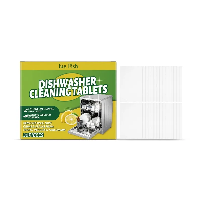 Dishwasher Cleaning Tablets, Effervescent Tablets for Oil Stain Removal and Scale Removal, Special Detergent for Household Dishwashers