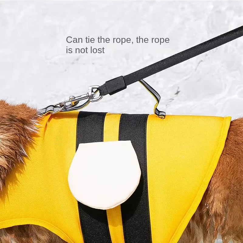 Buoyancy Dog Life Jacket Bee Design Swim Vest for Small Medium Dogs Adjustable Reflective Pet Safety Floatation Gear Summer view 4