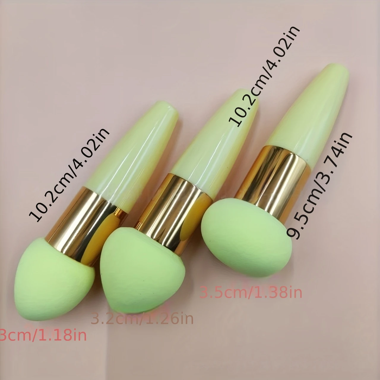 재고 있음 3개입 핫세일 작은 버섯 모양 퍼프 메이크업 도구 손잡이 포함, 건식 및 습식 겸용, 도매 스펀지 퍼프