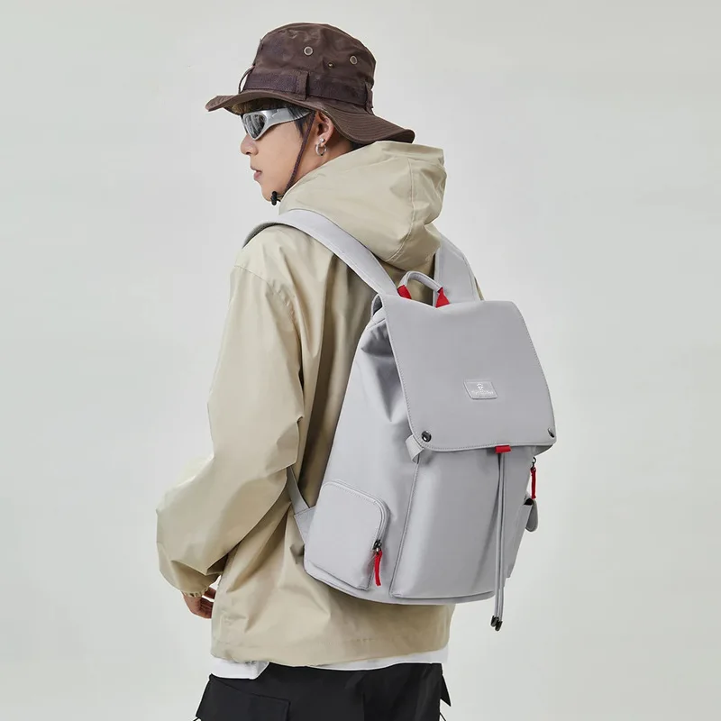 حقيبة ظهر للكمبيوتر للرجال من القماش، حقيبة مدرسية عالية الجودة، ذات سعة كبيرة، حقيبة سفر للتنقل لطلاب الجامعات