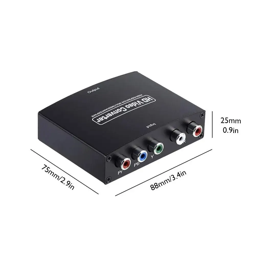 Convertidor compatible con Ypbpr R/L a HD MI, adaptador de Audio y vídeo de 1080p, divisor para Dvd, Hdtv, Monitor y proyector convertidor ypbpr a hdmi convertidor smart tv para televisión