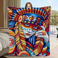 Knee Blanket Oversized Tiki Luxury Throw Blankets Sofa Decoration Hairy Blankets for Bed Blanket 150cm X 200cm Interior for Home