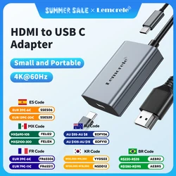 Lemorele HDMI to TYPE-C Adapter 4K 60HZ USB-c Portable Video Adapter For XREAL Nreal Air Rokid Glasses Head Mounted Display