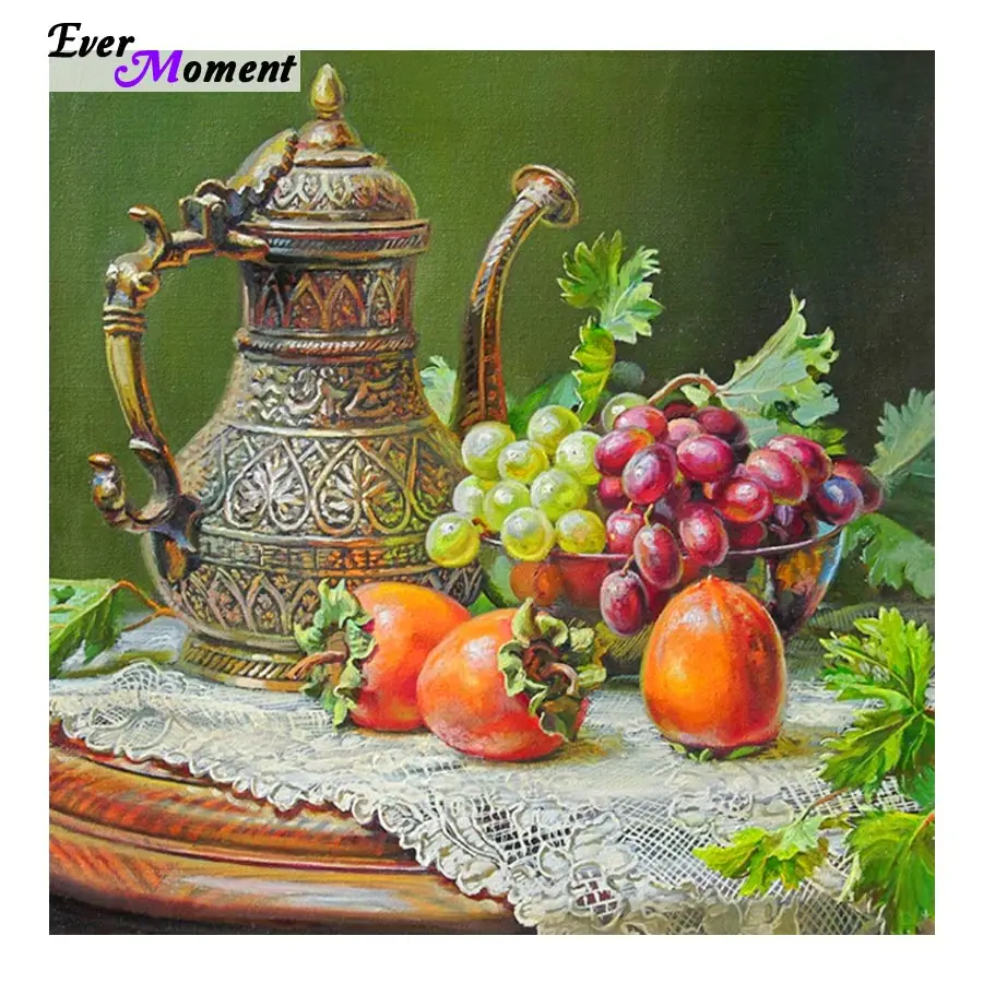 

Full Diamond Embroidery Still Life With Jug 5D Resin Drills Diamond Mosaic Cross Stitch Picutre Of Wall Deocraiton Gift ASF525