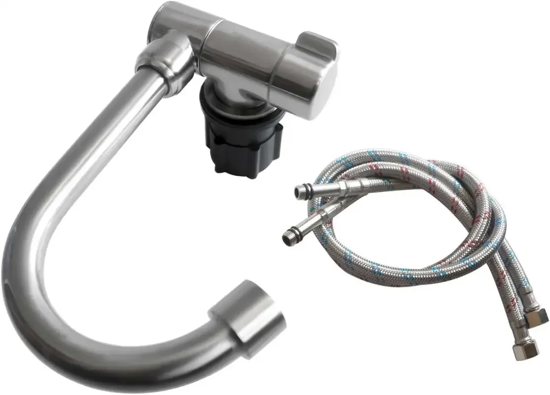 

Rotation Faucet Hot and Cold Deck Kitchen Folding Caravan Bathroom Tap for Marine Boat Deck Camper