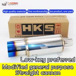 Automotive exhaust pipe modification HKS inclined out install muffler tip General purpose stainless steel imported tailpipe