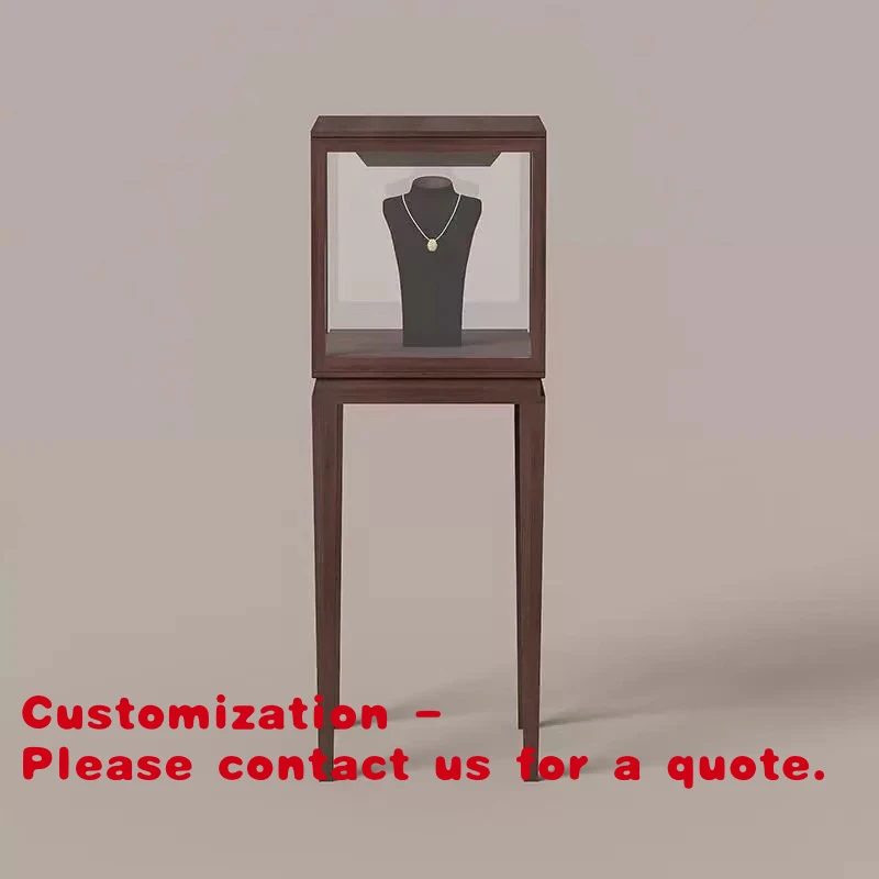 custom.Customizable Antique Rectangular LED MDF Glass Island Counter Display Cabinet Retail Store Showcase Jewelry Gold Jade Sho