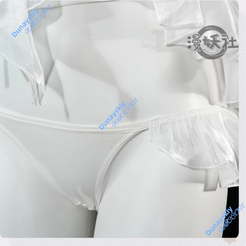 NIKKE دوروثي النصر آلهة أنيمي تأثيري حلي مثير المرأة الأبيض ملابس السباحة شو شعر مستعار الصيف كرنفال ملابس السباحة الزي