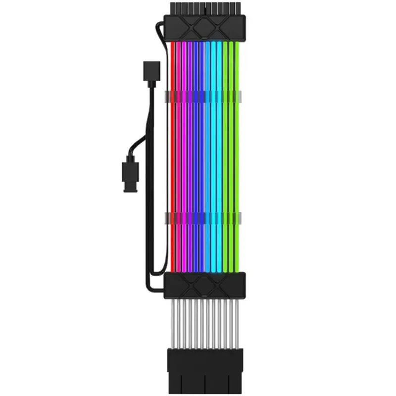 

ABIJ-Motherboard Extension Cable ARGB 24Pin Light Strip For PCIE GPU For Computer Power Supply
