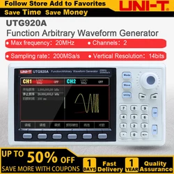 UNI-T UTG920A Function Arbitrary Waveform Generator Double Channel Frequency Meter 200MS/s 14bits Signal Generator