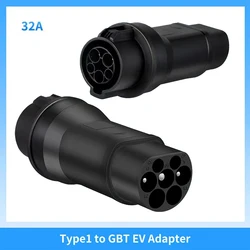 32A Type 1 to GBT EV Charger Adapter Type 1 Female Plug to GBT Male Plug Adaptor for Chinese Brand Electric Vehicle