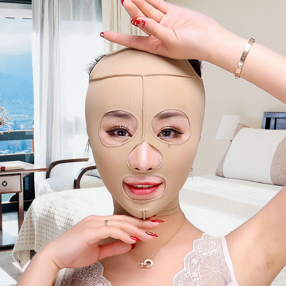 มาส์กกระชับผิวหน้า ลดริ้วรอย พรีเมียม สายรัดยกกระชับใบหน้า ช่วยให้ผิวเรียบเนียน สีผิวสม่ำเสมอ พกพาสะดวก เครื่องมือเสริมความงามสำหรับการเดินทาง