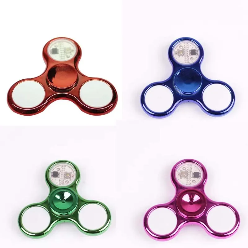 Finger Gyro Flash Toys Colorful with Lights Luminous Fingertip Gyro children  Adult Electroplating Luminous