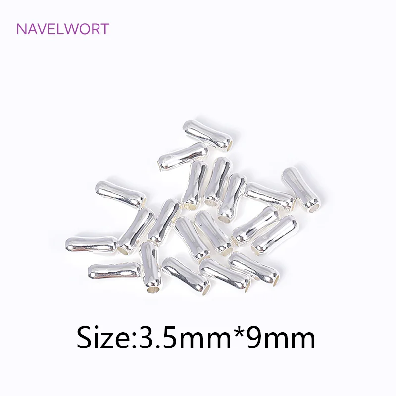 Abstands perlen aus 18 Karat vergoldetem/versilbertem Messing mit langen 9mm Rohr perlen in Knochen form für die Schmuck herstellung liefert DIY-Armband zubehör – Detail 23
