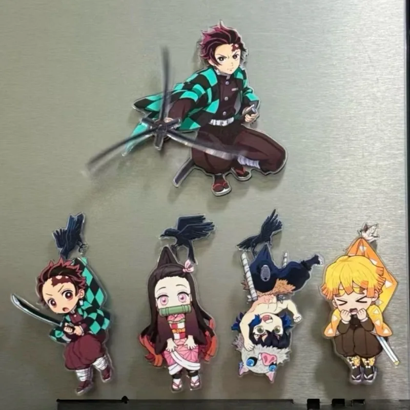 

Demon Slayer Rotating Refrigerator Sticker Kamado Tanjirou Kamado Nezuko Anime Peripheral Fashion Exquisite Ornament New Gifts