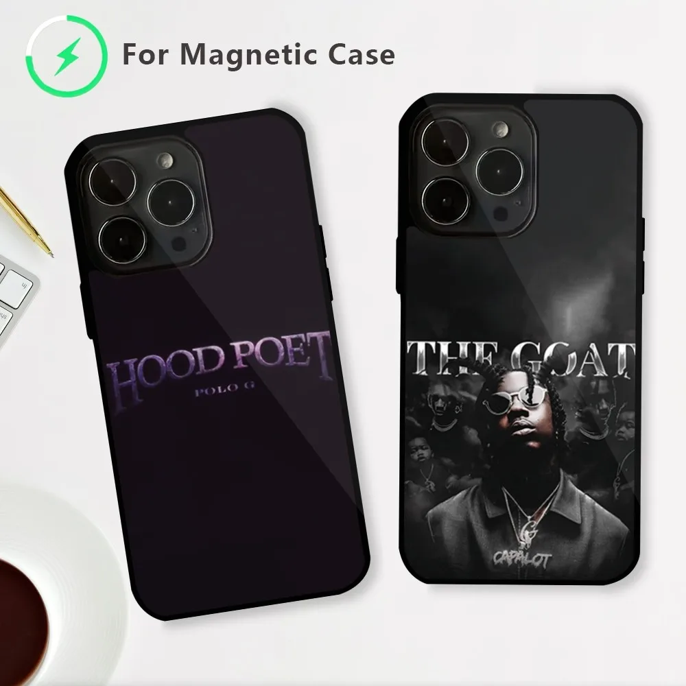 American Rapper Polo G Hood Poet Phone Case For iPhone 15 14 13 12 Mini Pro Max Plus Magnetic Attraction Shell