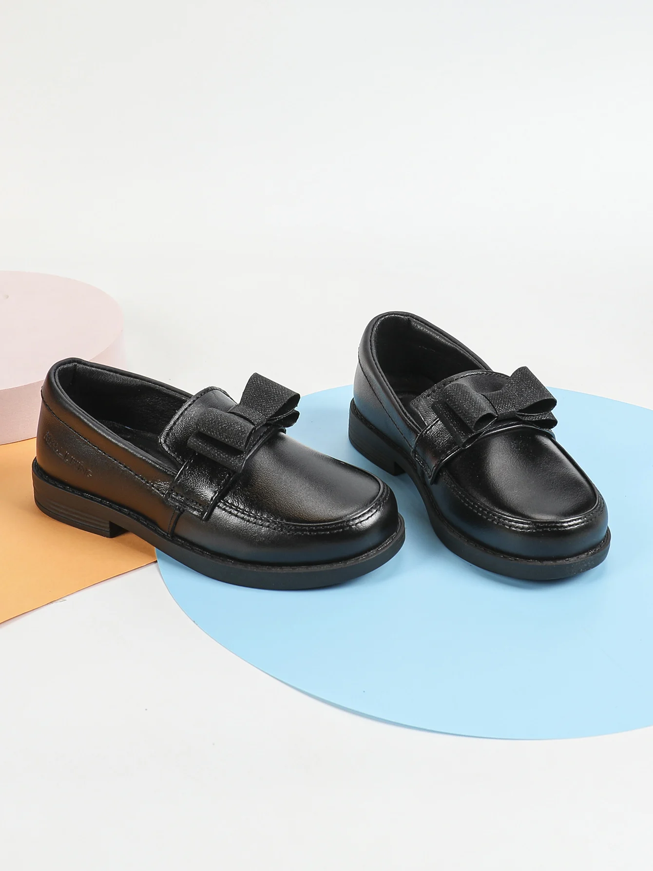 Children's Leather Shoes Spring Autumn Causal Black School Girl Shoes Non-slip PU Kids Causal Boys Formal Uniform Flat Loafers