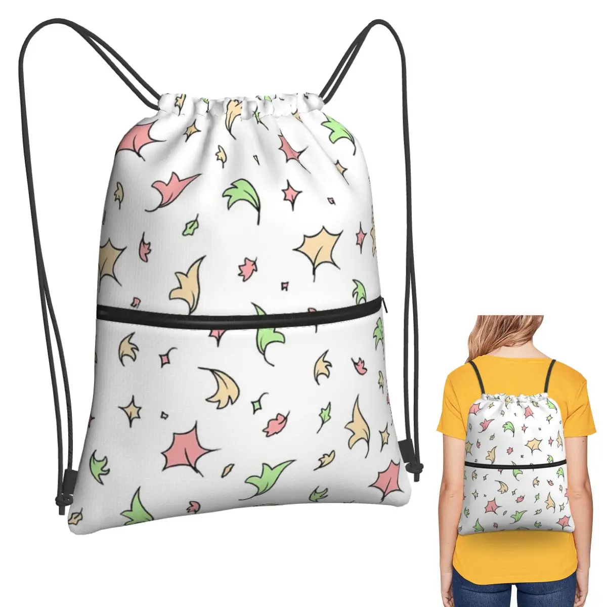 

Рюкзаки Heartstopper Leaves, многофункциональные портативные сумки на шнурке, спортивные сумки, сумки для книг для мужчин, женщин, студентов