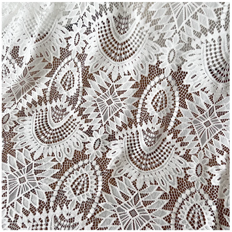 Thick Soft Lace Fabric for Wedding Dress, Eyelashes Stripe, Flower Bridal Dress, RS4052, New Style