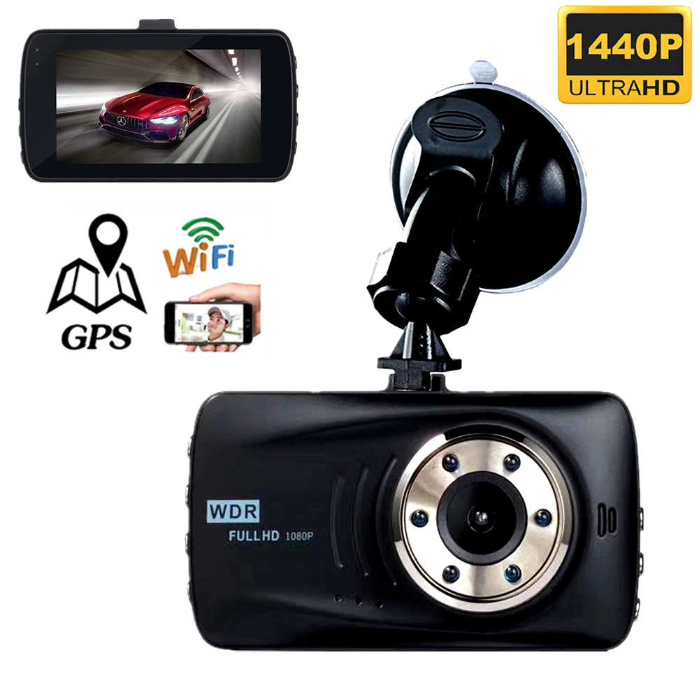 

Car DVR WiFi GPS Dash Cam 2K 1440P Drive Video Recorder Vehicle Camera Black Box Night Vision Auto Registrator Car Accessories