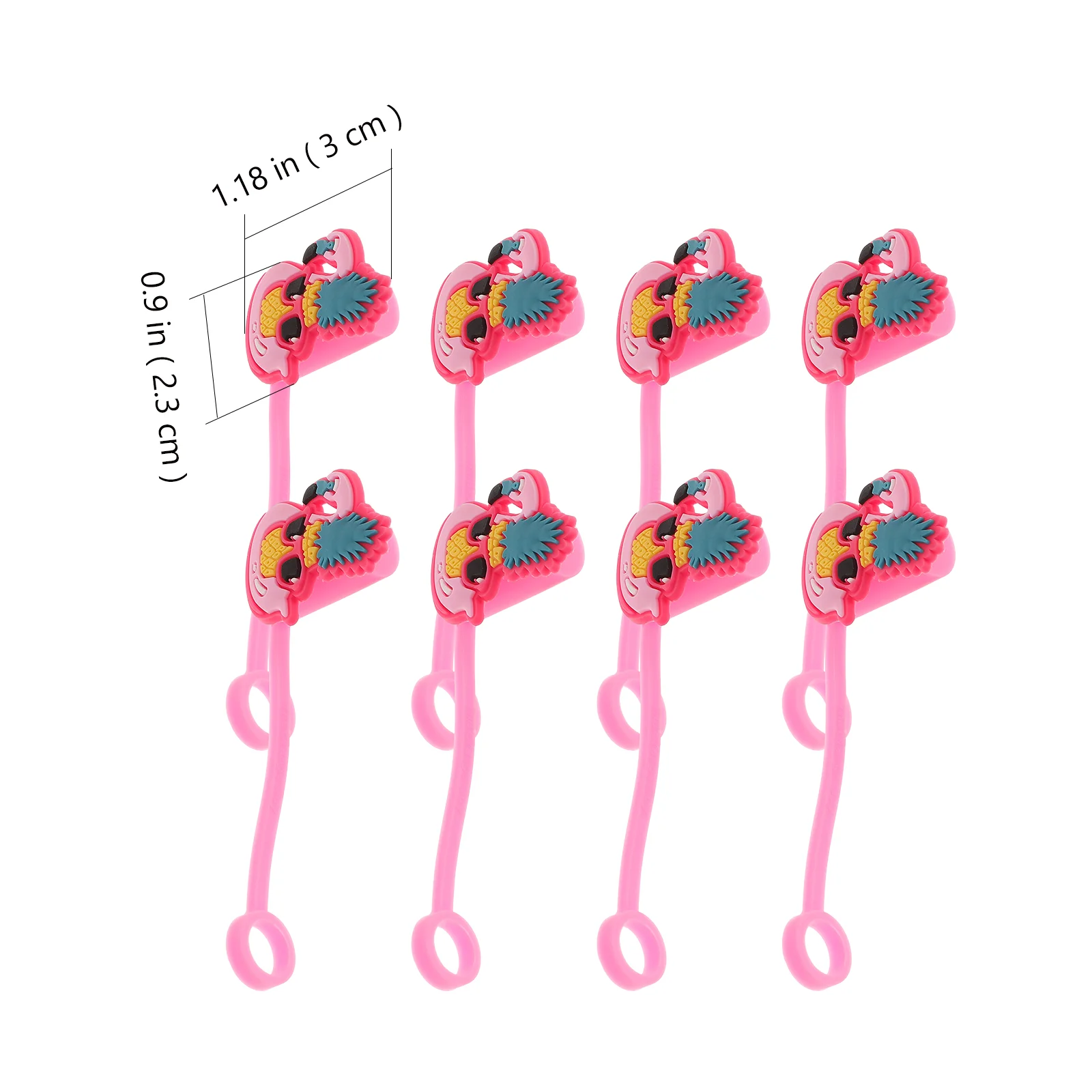 8 Pcs Straw Cap Dust Plug Outdoor Activity Covers for Top Personalized Cute Silica Gel Reusable Straws Themed Party