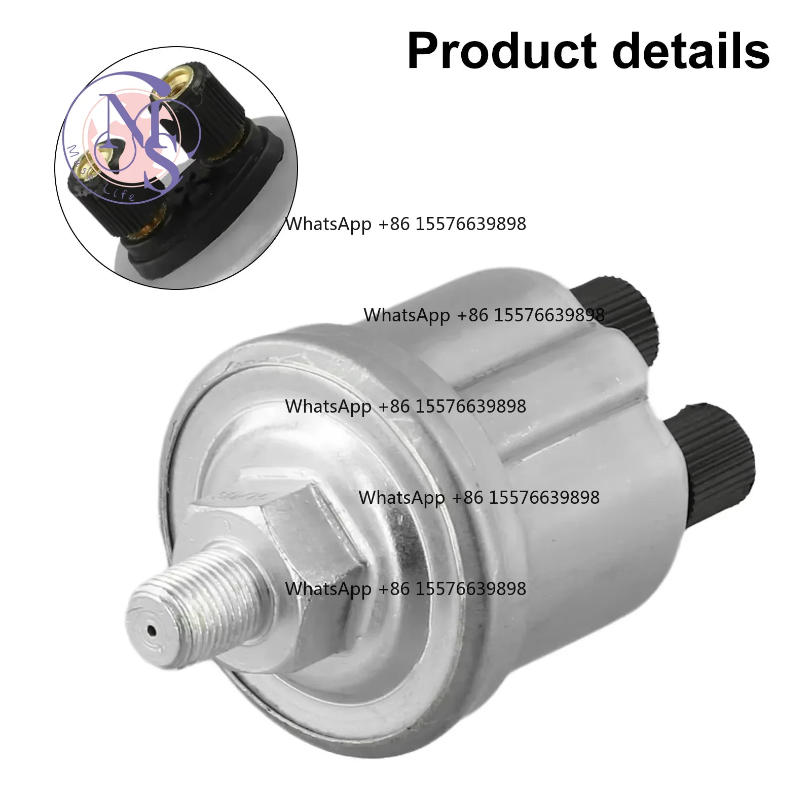 ZOCI- 1/8 27NPTF Thread Oil Pressure Sensor Accurate Engine Pressure Monitoring Replacement Part