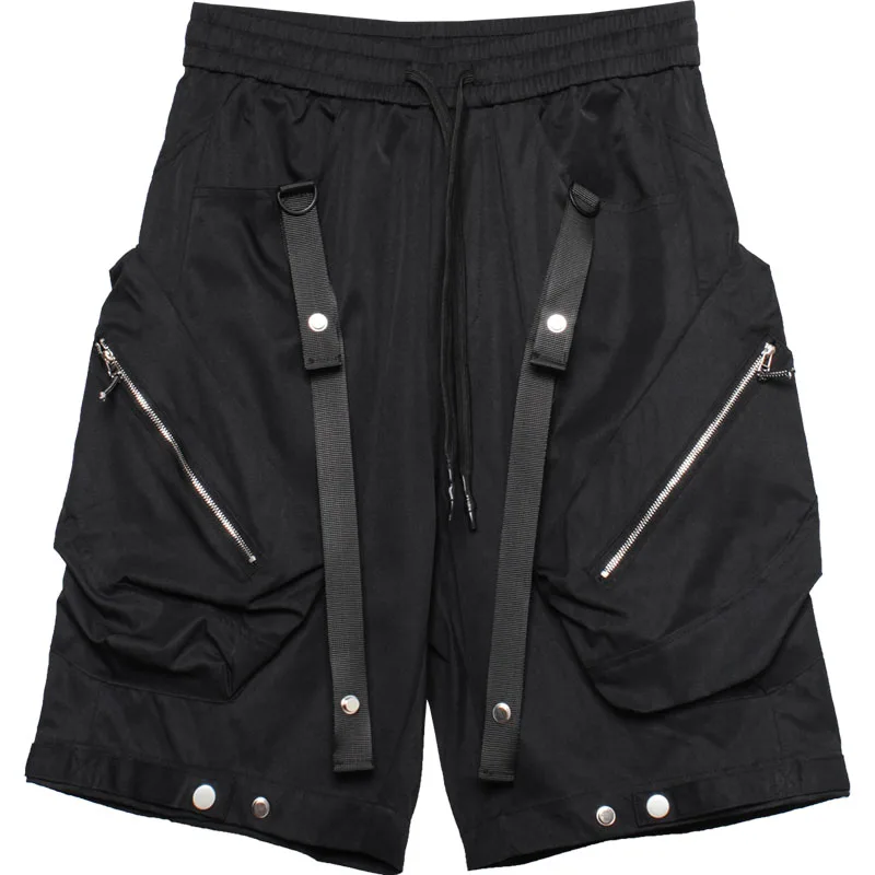 

ARENS 2025 Techwear Summer Men Cargo Shorts Fashion Tactical Streetwear New Functional Multi Pockets Short Pant Elastic Waist
