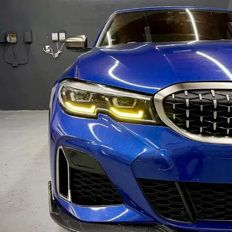 Gelbe Angel Eye DRL-Boards für 2019–2022 BMW 3er G20 320i 330i M340i LED-Scheinwerfer-Tagfahrlichtmodule – Detail 4