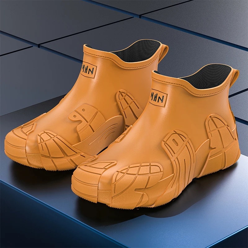 

Новые мужские резиновые сапоги 2025 года: нескользящие, водонепроницаемые, для активного отдыха, работы на улице, вождения, плоская подошва