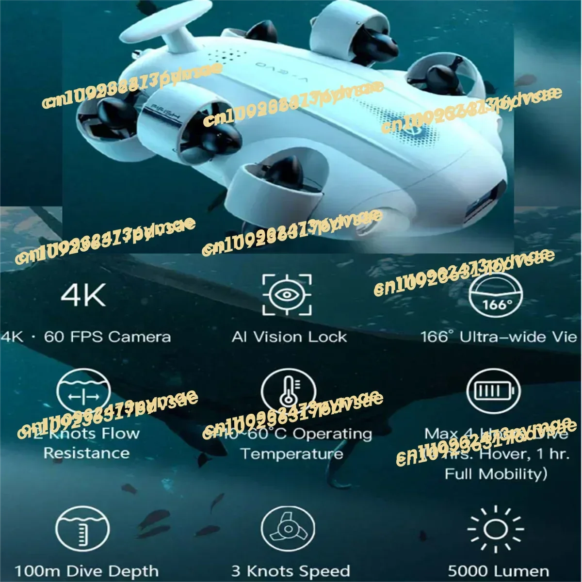 FIFISH V-EVO VR Underwater Rov Robot Diving Underwater  4K  with Grabber Arm