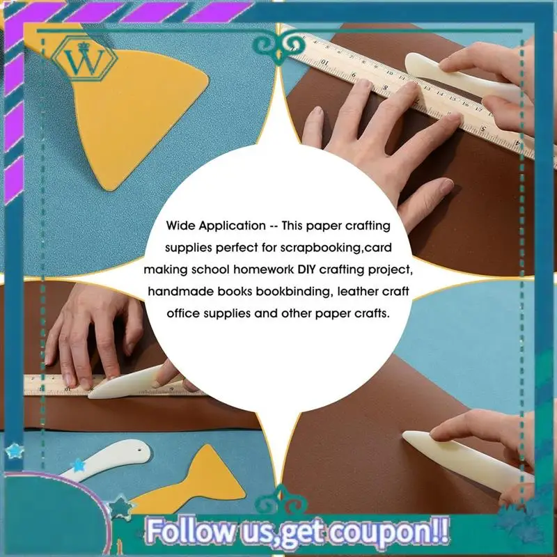 Upgraded Paper Folding Tools Plastic Bone Folder Paper Creaser For Making Paper Crafts Quilting Leathercraft
