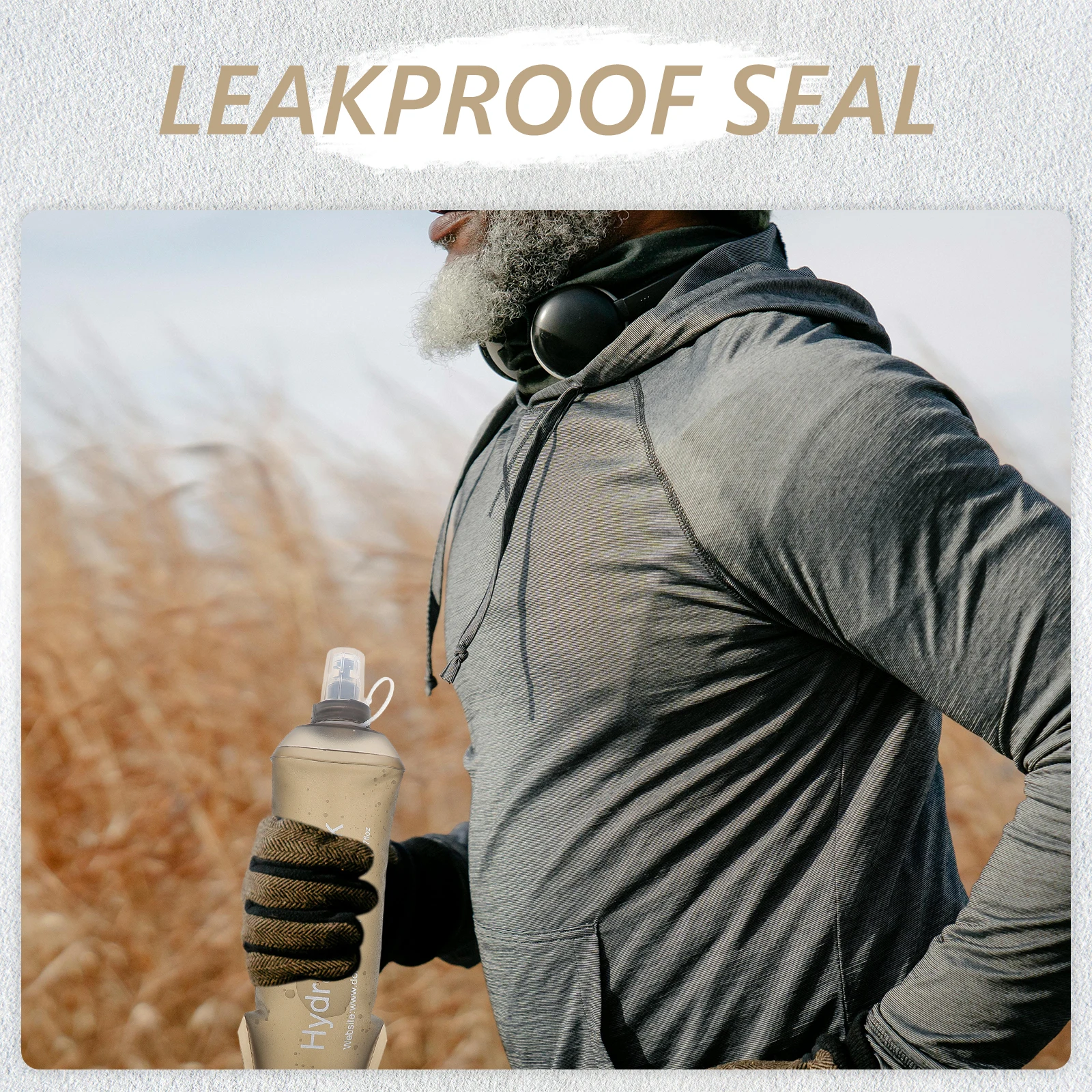 

500Ml Foldable Sports Water Bottle Lightweight Collapsible Flask Portable Cycling Hiking Leakproof Tpu Hydration