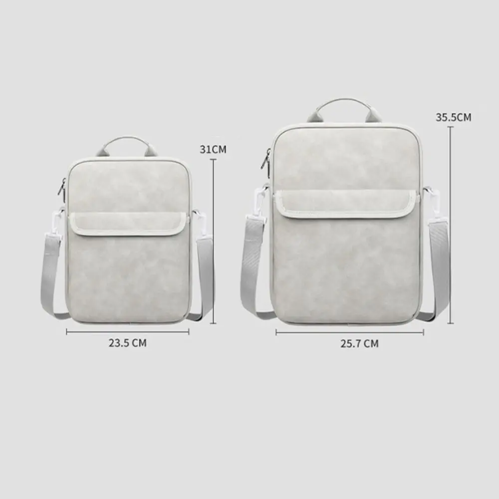 Universal 11-13inch Tablet Case Nappa Leather Adjustable Laptop Shoulder Bag Waterproof with Shoulder Strap Carrying Case