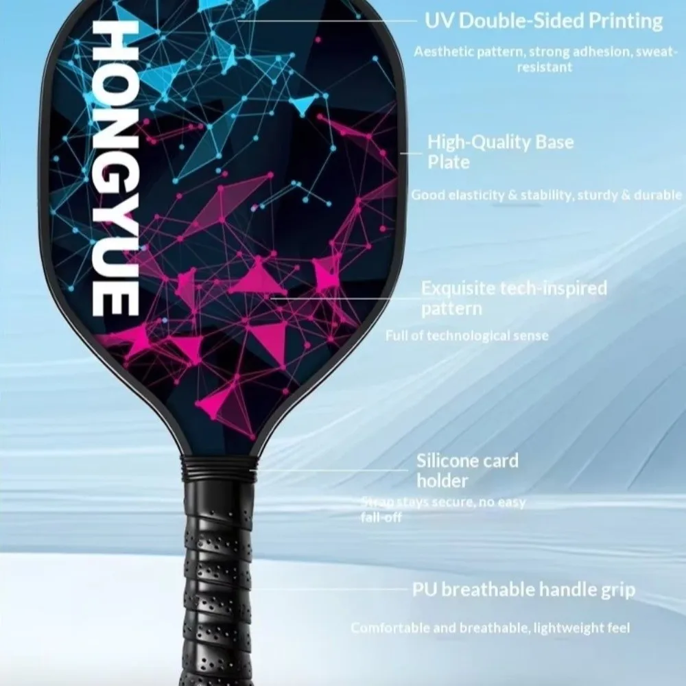 Lightweight Pickleball Paddle Set Breathable Shock Absorbing Handle Pickleball Racket Set Non Slip Graphite Carbon Fiber