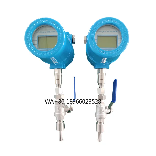 Compression air mass sensor gas mass flow rate CE approved insertion thermal mass flowmeter