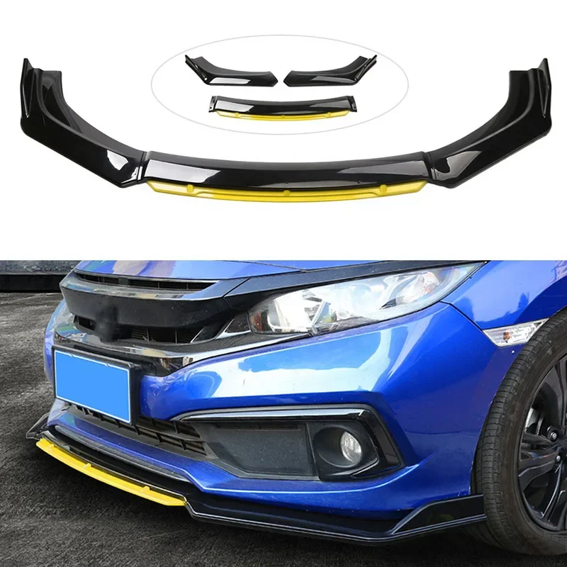 Car Accessories Universal Car Front Bumper Lip Body Kit Spoiler Splitter Diffuser Fiber Splitter ABS Plastic