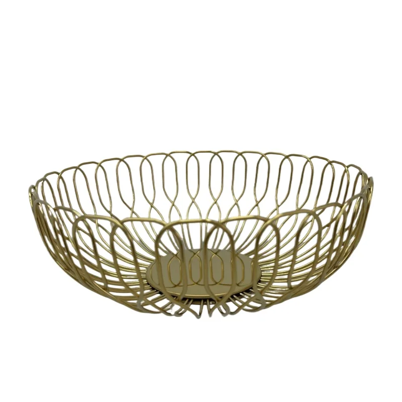 

Nordic light luxury breakfast bread basket fruit basket, hollow drain multi-functional household storage basket
