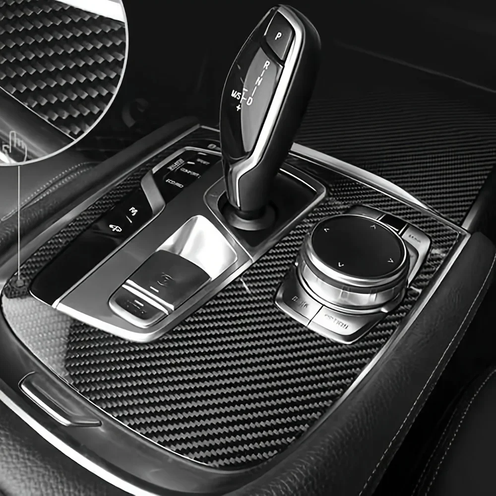 Carbon Fiber For BMW BMW 7 Series G12 2015-2022 Car Film Interior Stickers Center Console Gear Dashboard Door Handle Lift Panel view 3