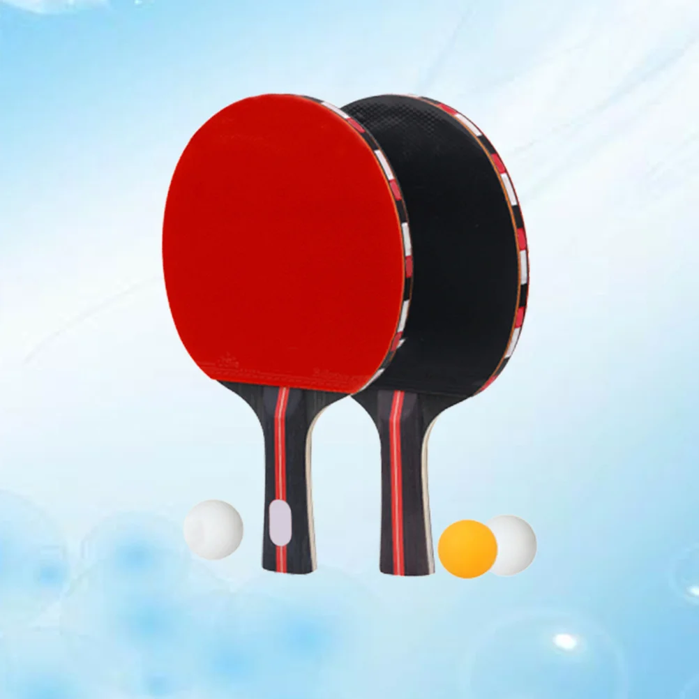 

1Set Table Tennis Racket Set High Strength Double Side Rubber Durable Pong Balls Amateur Professional Table Tennis Rackets