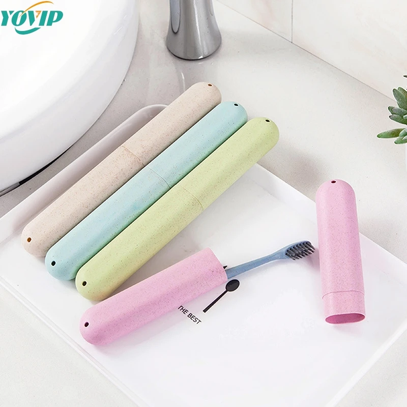 Travel Toothbrush Case Bathroom Supplies Portable Toothbrush Storage Box Outdoor Camping Accessories Dust-Proof Organizer