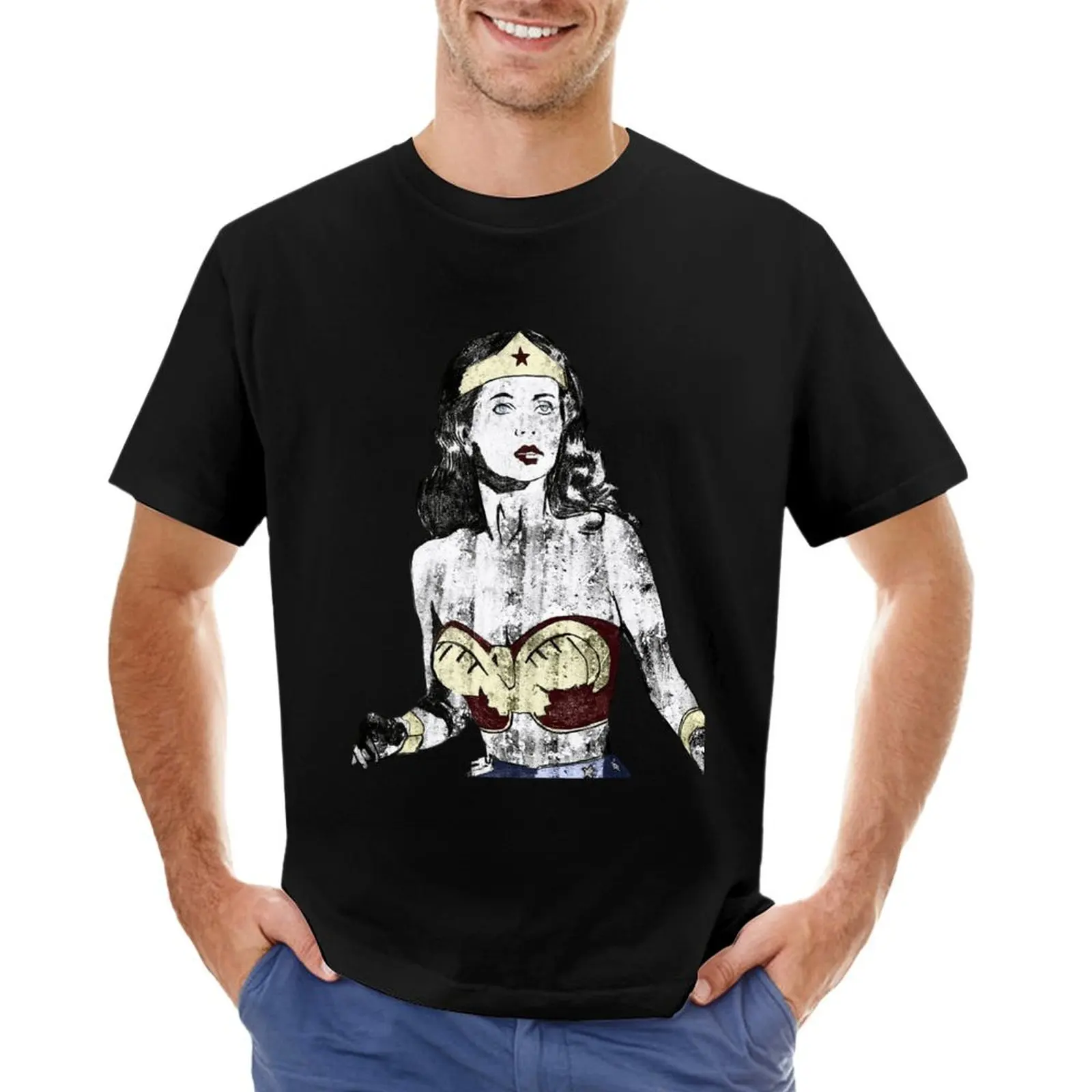 Lynda Carter Wonderwoman T-Shirt sports fans boys whites graphic t shirts men clothings