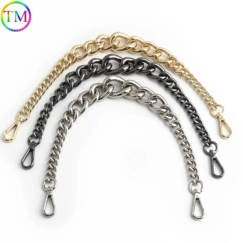 2Pcs Metal Aluminum Replacement Bag Chain 45/90cm Women Shoulder Strap For Bags Replace Crossbody Chain Bag DIY Handbag Hardware