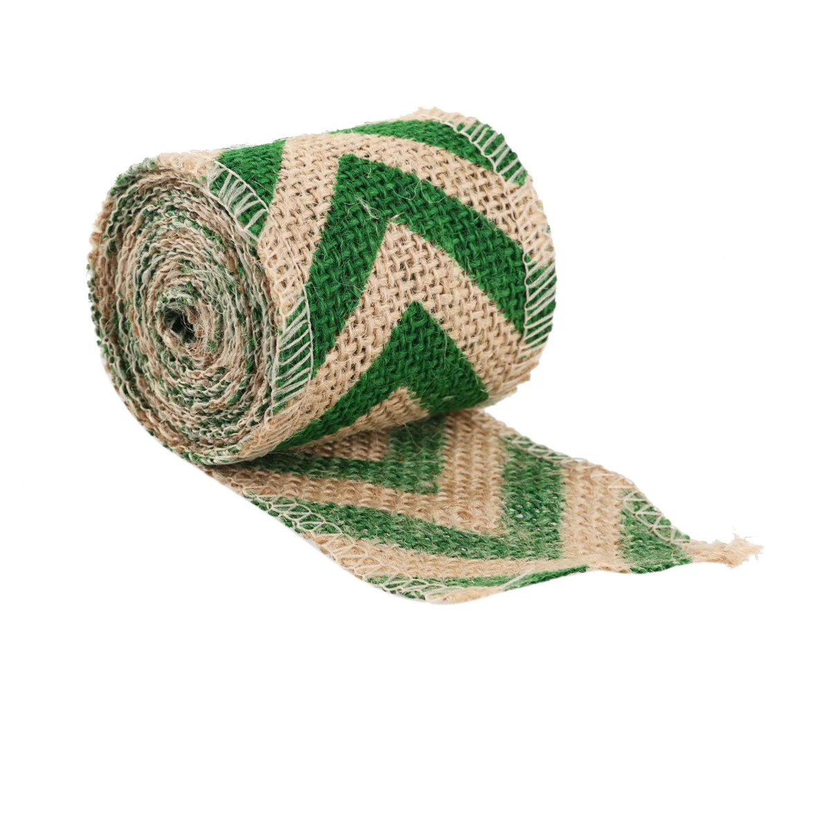 

2m Durable Burlap Ribbon Brown Green Strip Style for DIY Crafts Home Wedding Christmas Decoration Burlap Ribbon
