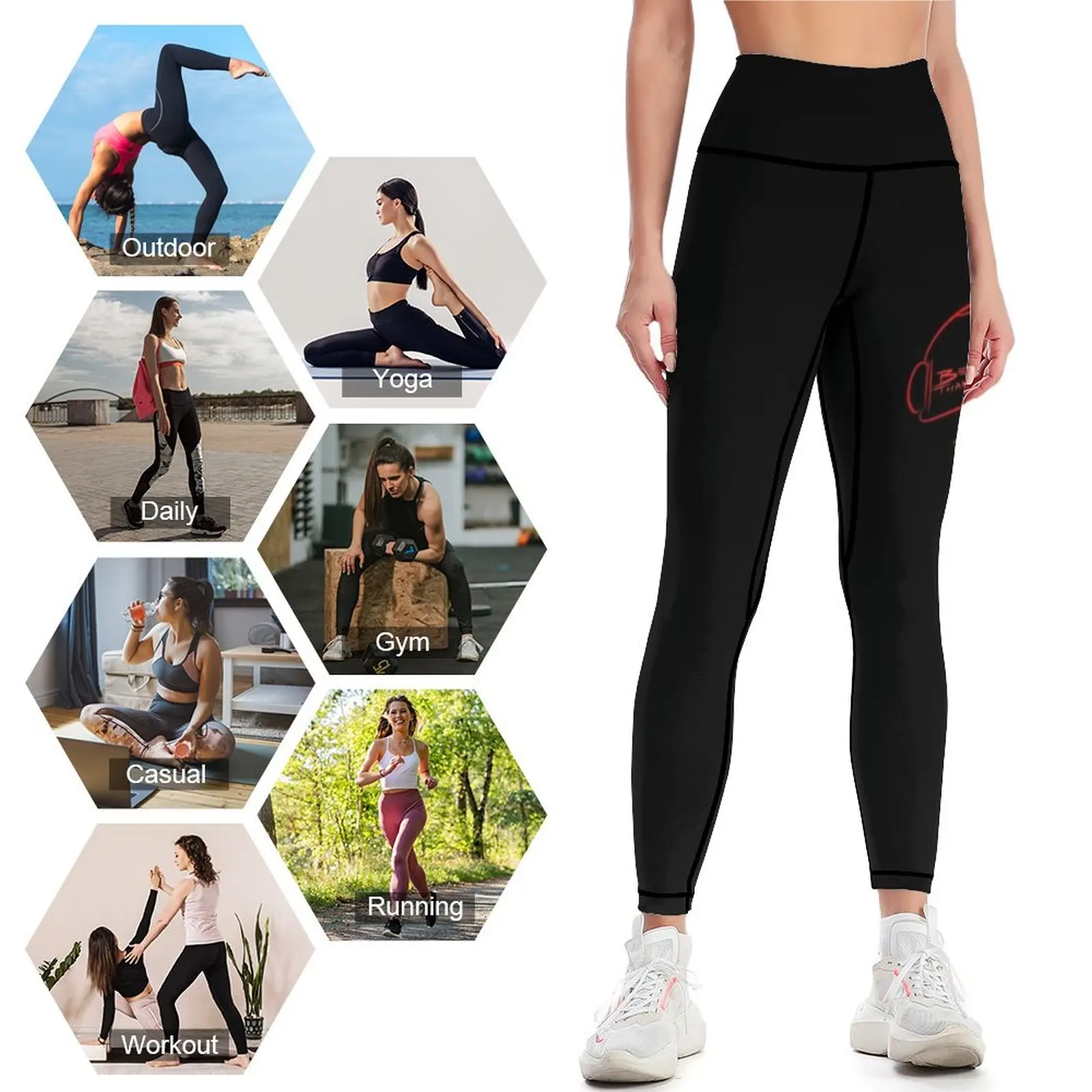 BTCred-mallas deportivas para mujer, pantalones para gimnasio, tenis, trotar, color negro