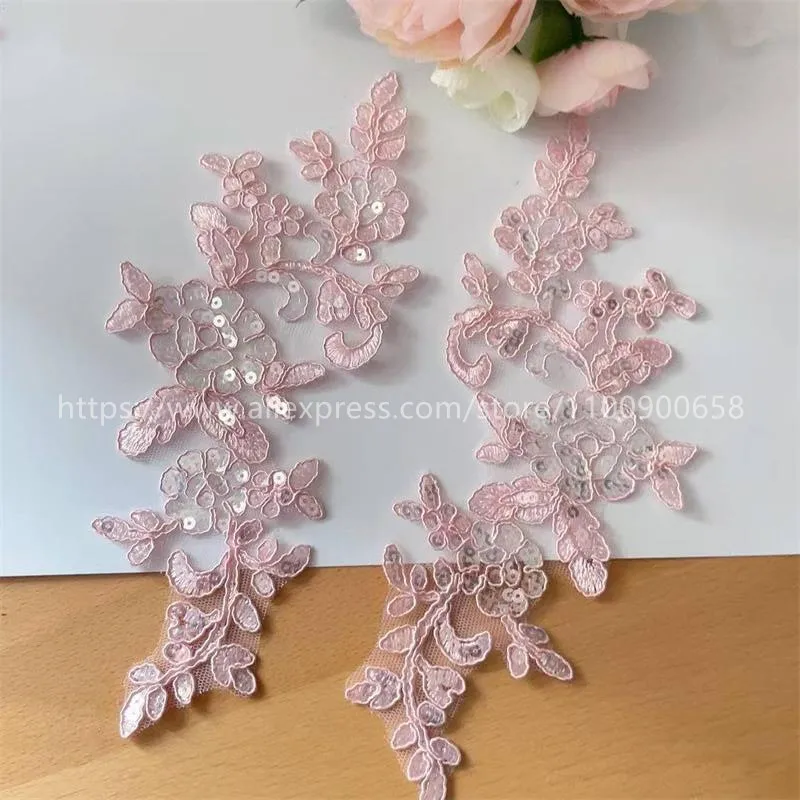 20 Stück. Funkelnde Pailletten Bestickte Spitzenapplikationen, Nähzubehör, DIY Handgemachte Blumen, Dekorative Aufnäher – Detail 5
