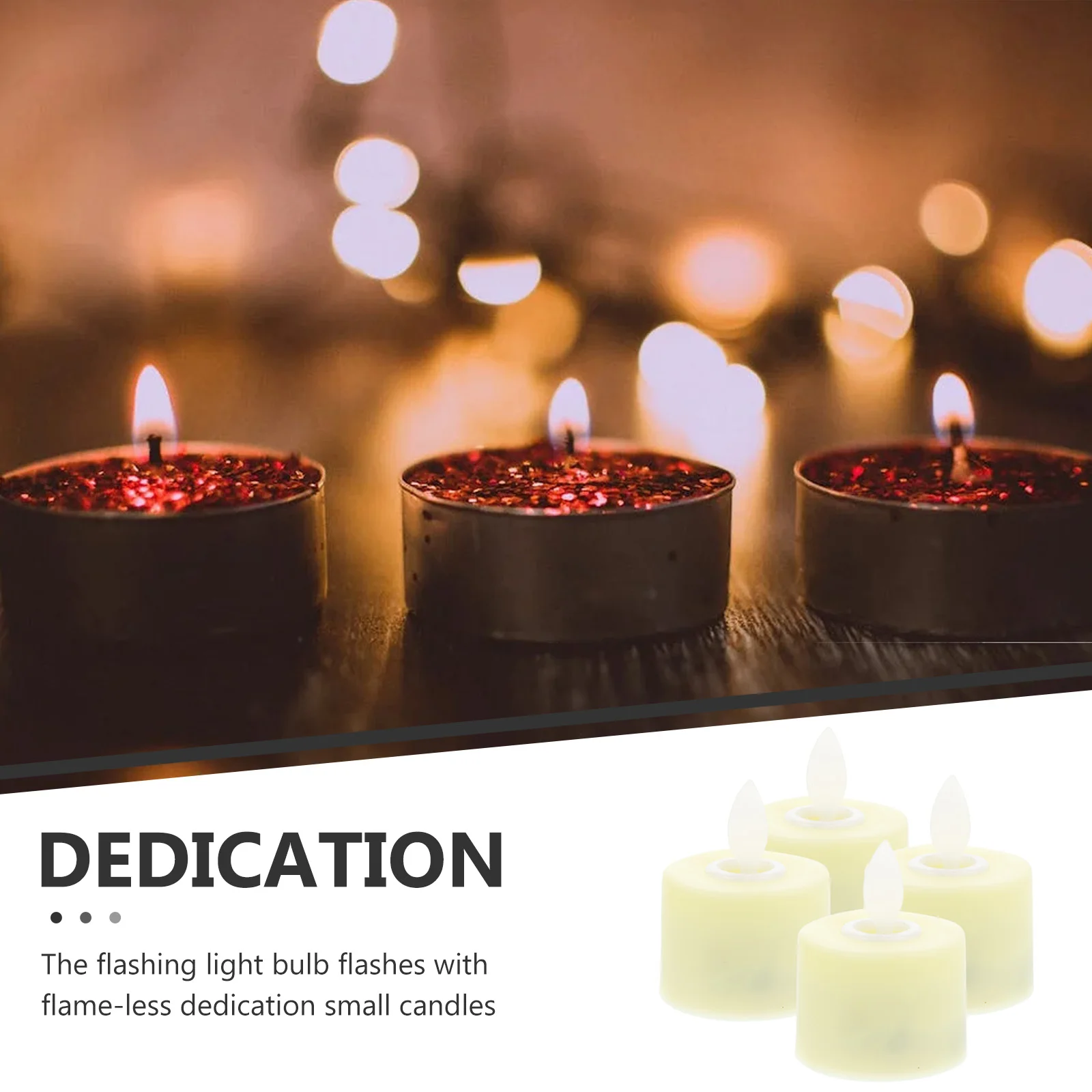 

4 pcs Flame-Less Led Candles Operated Electronic Lights Waterproof Creative Mood Lights For Table Church Garden